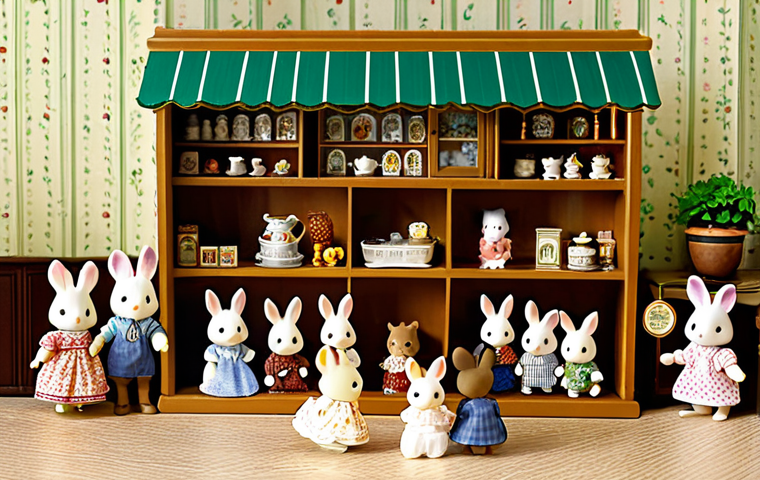 실바니안 가족 시리즈별 특징 - Nostalgic Childhood Scene**

"A child playing with Sylvanian Families figures in a cozy, sunlit atti...