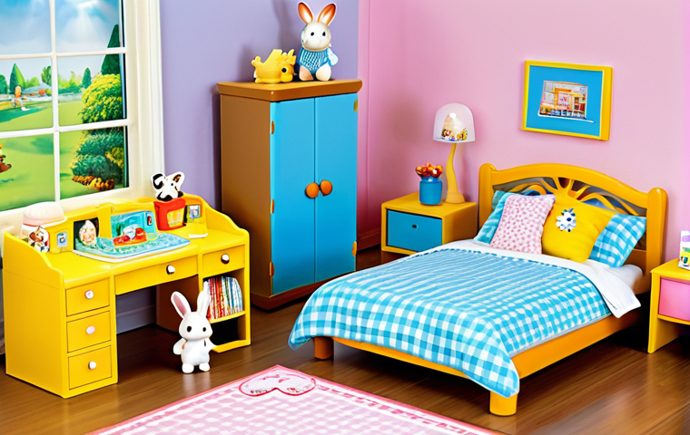 실바니안 가족 시리즈별 특징 - Collector's Display**

"A meticulously organized display of Sylvanian Families collectibles in a wel...