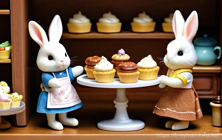실바니안 가족 테마파크 방문기 - **Prompt 1: A Cozy Sylvanian Bakery Scene**
    A highly detailed, realistic miniature photograph of...