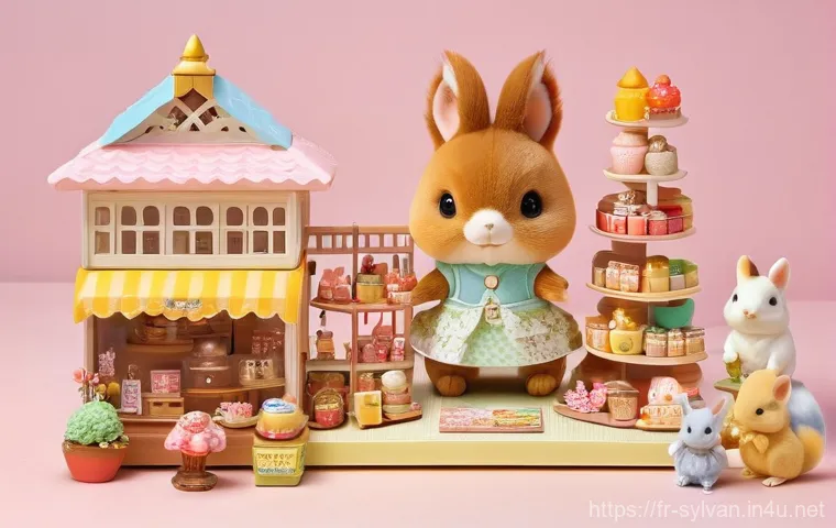 실바니안 가족과 일본 완구 시장의 변화 - **Prompt:** A cozy, intricately detailed living room scene from the Sylvanian Families universe. Fea...